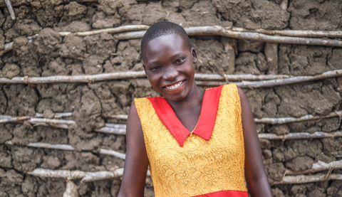 Happy, 13, goes to a catch-up centre in Malindi, Kenya. She loves learning Kiswahili and wants to grow up to become a tailor or a doctor. Esther Sweeney/ActionAid