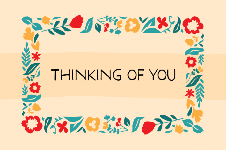 Thinking of you card (new colours)