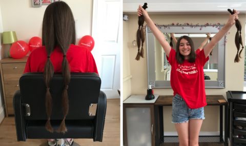 An incredible 20-inch haircut!