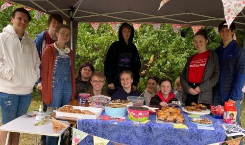 Anouska's friends and family supported her bake sale for ActionAid.