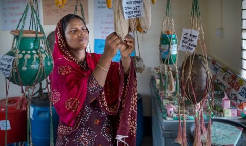 Rozina, Chairperson of a local women farmers group from Ghoraghat, Bangladesh