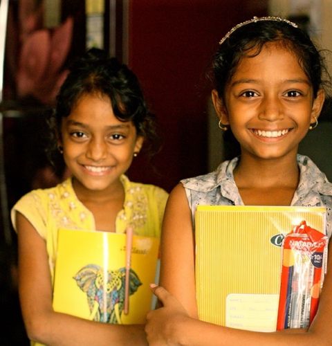 12 year old Sandhya has been forced to study at home after a cyclone hit her hometown and schools closed.