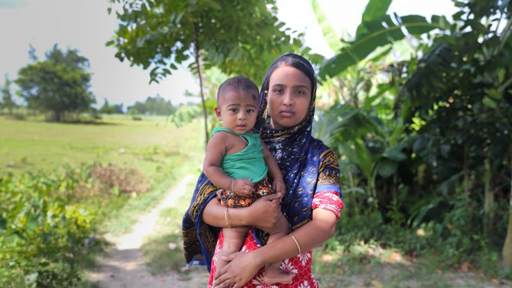 Sarmin, 16, from Bangladesh was married off at a young age after floods hit her village. Fabeha Monir/ActionAid