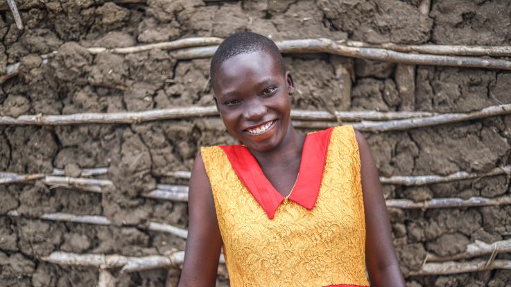Happy, 13, goes to a catch-up centre in Malindi, Kenya. She loves learning Kiswahili and wants to grow up to become a tailor or a doctor. Esther Sweeney/ActionAid