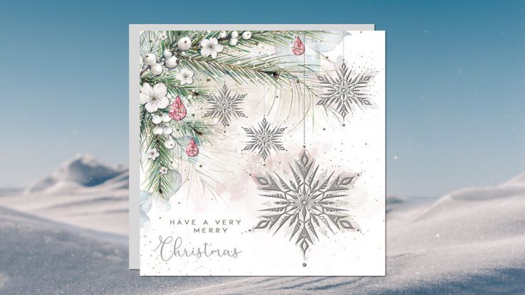snowflakes christmas card