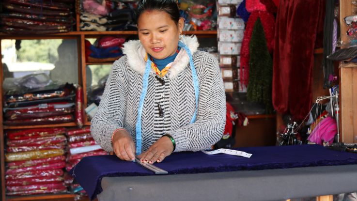 Mina is sewing a brighter future for her family  